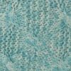 Deon - Knitted Pet Yarn Round Pouf With Classic Cable Knit Design - Aqua - Image 7
