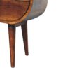 Large Circular Bedside Table - Brown - Image 7