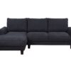 Belle - Sherpa Sectional Sofa With Left Facing Chaise - Black - Image 2