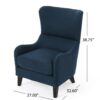 Hi-Back Quentin Sofa Chair, Living Room, Study And Bedroom - Navy Blue - Image 13