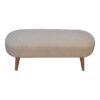 Boucle Hallway Bench - Cream - Image 3