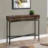 Accent Console Table For Entryway, Storage Drawer, Contemporary & Modern - Brown - Image 3