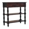 Turned Legs Side Table - Brown - Image 2