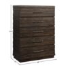 Indutrial Farmhouse 5 Drawer Chest - Brown - Image 5