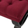 Hilton - Ottoman Bench With Button Tufting And Half - Circle Legs - Red - Image 12
