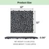 Interlocking Deck Tiles Plastic Waterproof Outdoor All Weather Anti-Slip Bathroom Shower Balcony Porch Strong Weight Capacity Upto 440 Lbs, Pebble Stone Pattern Pack Of 12 - Black - Image 4
