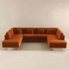 Brooke - U Shape Corner Sofa - Orange - Image 2
