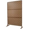 Freestanding Decorative Privacy Screen For Deck Balcony Patio, Metal Privacy - Brown - Image 5