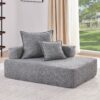 Lounge Frame For Oversized Modular U Shaped Sectional Floor Couch Convertible Compressed Couch, Spacious Foam Filled Sofa - Gray - Image 4