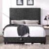 Queen Size Upholstered Platform Bed - Charcoal Gray - Image 13