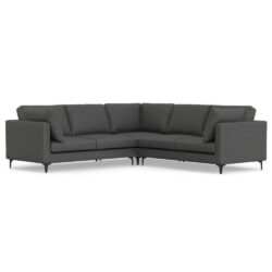 Ava - Mid Century Corner Sectional Sofa - Gray
