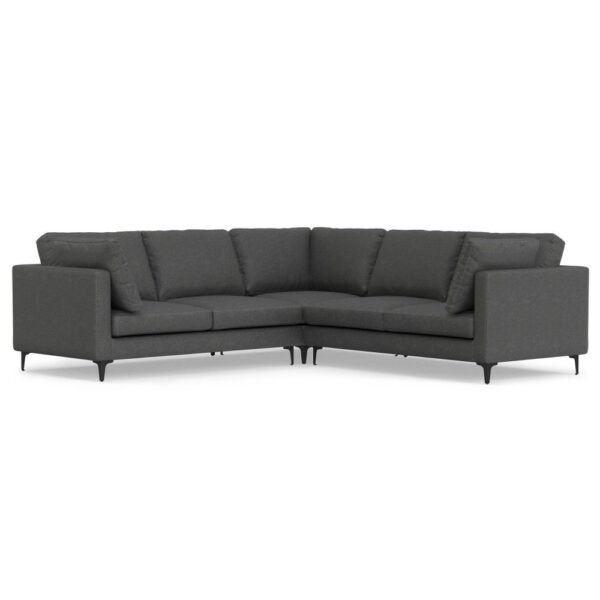 Ava - Mid Century Corner Sectional Sofa - Gray