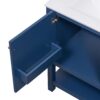 Transitional Style Bathroom Vanity Cabinet Combo With Ceramic Sink - Blue - Image 17