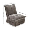 Detachable Chenille Single 360 Swivel Rocking Rocker, 360 Swivel Sofa Chair & Single Sofa Lounge, Comfortable Seating For Living Room & Bedroom, 1 Piece - Dark Gray - Image 11