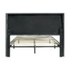 Queen Size Upholstered Platform Bed Frame With Button Tufted Linen Fabric Headboard - Dark Gray - Image 7