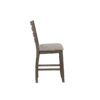 Counter Side Dining Stool With Ladder Back (Set of 2) - Gray - Image 3