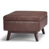 Owen - Coffee Table Storage Ottoman - Distressed Saddle Brown - Image 4