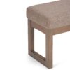 Milltown - Footstool Small Ottoman Bench - Fawn Brown - Image 4