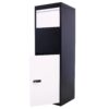 Package Delivery Box, Galvanized Steel Parcel Mailbox With Code Lock & Mounting Hardware, For Outdoor Porch, Curbside - White / Black - Image 3