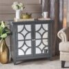 Firwood Mirror Finished Double Door Cabinet - Charcoal Gray - Image 4