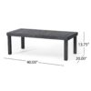 Acacia Wood Outdoor Loveseat And Coffee Table Set With Cushions - Dark Gray - Image 3