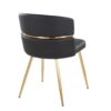 Cinch - Glam / Art Deco Dining Chair (Set of 2) - Gold / Black - Image 4