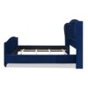 Marcella - King Upholstered Shelter Headboard Bed Set - Navy Blue - Image 2