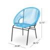 Modern Nusa Chair Outdoor Seating Woven Rope - Blue - Image 3