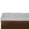 Linen Storage Trunk - Chestnut / White Linen - Image 4