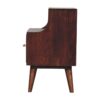 T Bar Raised Back Bedside Table - Chestnut - Image 4