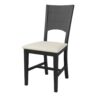 Topmax - 6 Piece Wood Half Round Dining Table Set Kitchen Table Set With Long Bench And 4 Dining Chairs, Modern Style - Gray - Image 13