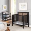 Connelly - Mini Crib With Mattress Pad - Black / Vintage Walnut - Image 4