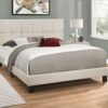 Queen Size Bed, Upholstered, Transitional - Beige - Image 9