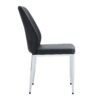 (Set of 8) Comfort Dining Chairs With Extended Backrest And Metal Legs - Black - Image 9