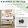 Classic Retro Style Console Table With 3 Top Drawers And Open Style Bottom Shelf - Antique White - Image 4