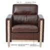1 Seater Sofa - Brown - Image 4