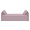 Modern Upholstered Chaise Lounger Daybed Small Single Daybed With 2 Drawers, No Mattress Needed, Perfect For Living Rooms & Home Office, Linen Fabric - Pink - Image 7