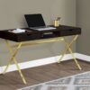 Computer Desk For Home Office, Laptop, Storage Drawers, Contemporary & Modern - Espresso - Image 3