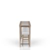 Glass Console Table With 3 Stools - Frosted - Image 7