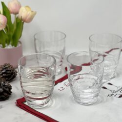 Leading Ware Swirl Acrylic Drinking Glasses (Set of 4), 15Oz, Bpa Free, Durable Plastic - Clear