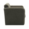 Modern Accent Chair Lambskin Sherpa Upholstered Comfy Reading Arm Chair Soft Padded Armchair With Back And Pillow For Living Room - Seaweed Green - Image 7