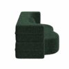 Modern Floor Sofa With 2 Pillows, Convertible Teddy Fabric Foam Filled Sleeper Sofa Bed, Full Size Folding Mattress For Living Room Guest Bed, Playroom, No Assembly Required - Green - Image 10