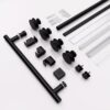 Frameless Single Sliding Shower Door Clear Tempered Glass - Matte Black - Image 12