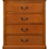 4 Drawer Chest Traditional Style- Oak - Image 6