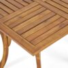 Outdoor Hermosa 5 Piece Wood Dining Set With Cushions - Teak / Beige - Image 16