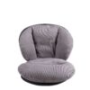 360° Swivel Office Chair, Modern Chenille Chair With And Metal Base Frame, No Wheels, Accent Chair - Gray - Image 17