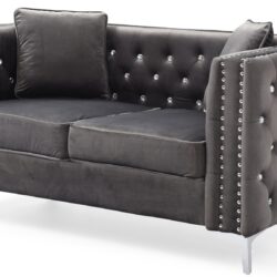 Chic Contemporary Loveseat - Gray