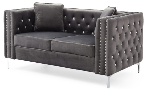 Chic Contemporary Loveseat - Gray