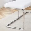 Modern Shoe Changing Stool With Metal Legs For Various Rooms - White - Image 11