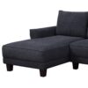 Belle - Sherpa Sectional Sofa With Left Facing Chaise - Black - Image 5